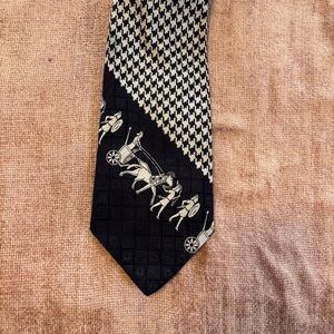 Vintage Novelty Tie Charioteers and Houndstooth
